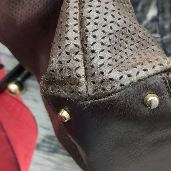 Furla Laser Cut Leather Shoulder Bag - Picture 15 of 16